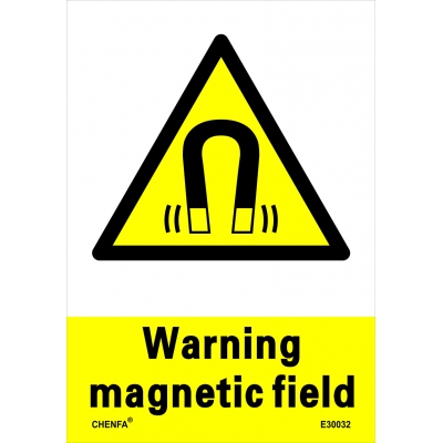 Warning Magnetic Field Sign Safety Signs Warning Signs PVC Sign E30032