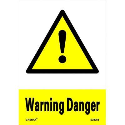 Warning Danger Sign Safety Signs Warning Signs PVC Sign E30008