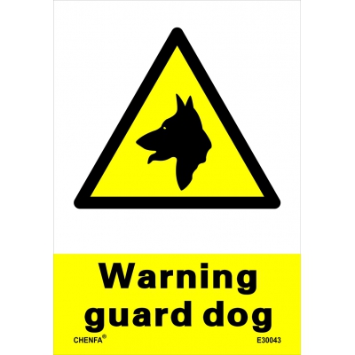 Warning Guard Dog Sign Safety Signs Warning Signs PVC Sign E30043 