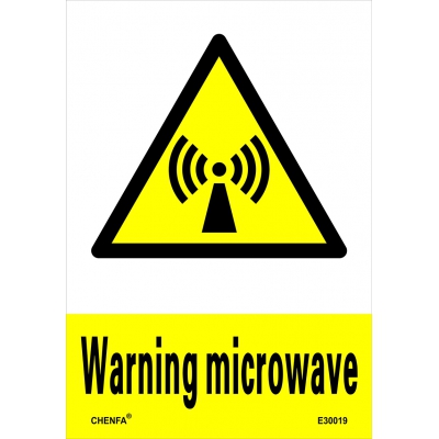 Warning Microwave Sign Safety Signs Warning Signs PVC Sign E30019