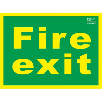 Fire Exit Sign Glow In the Dark Photoluminescent Fire Safety Signs Escape Sign E14104