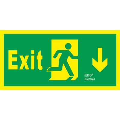 Exit Sign Glow In the Dark Photoluminescent Fire Safety Signs Escape Sign E11134-1