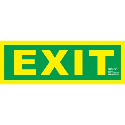 Safety Exit Sign Glow In the Dark Photoluminescent Fire Safety Signs Escape Sign E12102