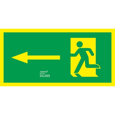 Safety Sign Glow In the Dark Photoluminescent Fire Safety Signs Escape Sign E11131