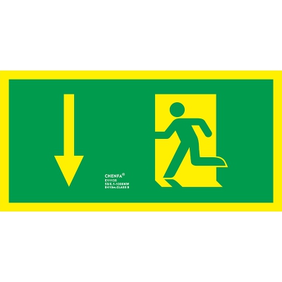 Safety Sign Glow In the Dark Photoluminescent Fire Safety Signs Escape Sign E11135
